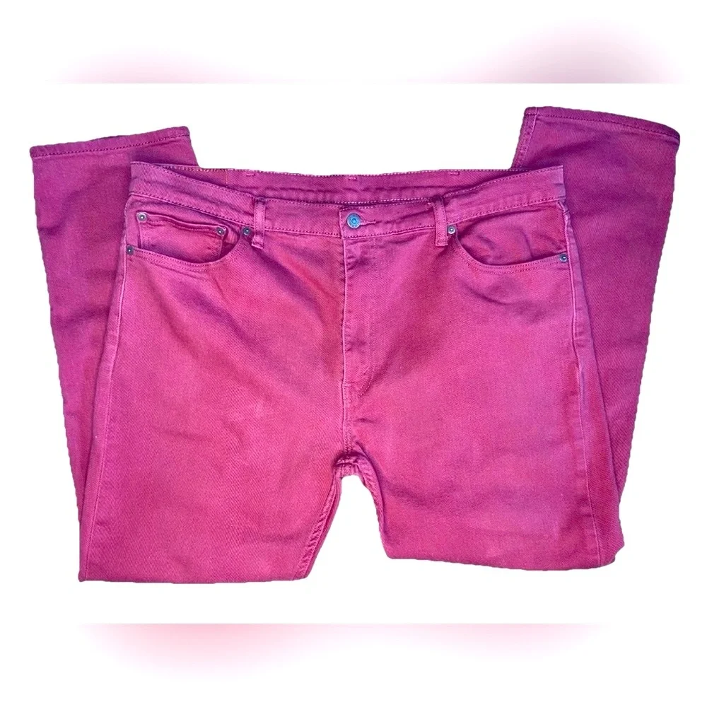 NWOT Levi's Pink/Red Jeans White Tab 511‎ Size 42/30 Men's